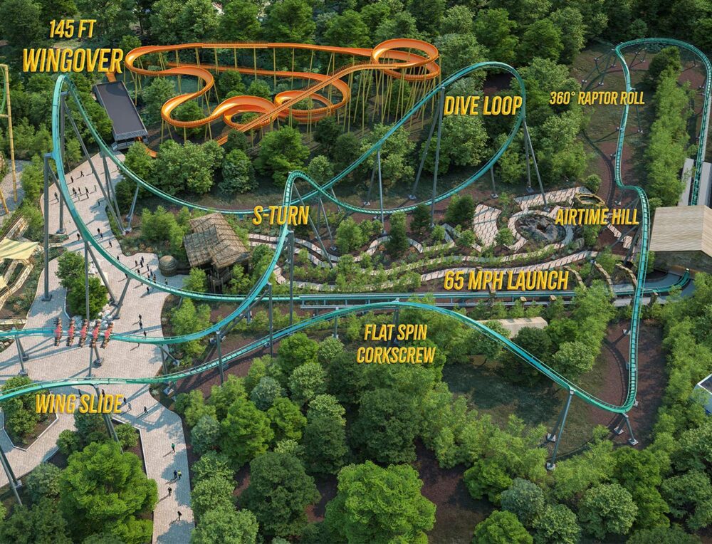 Rapterra wing coaster at Kings Dominion