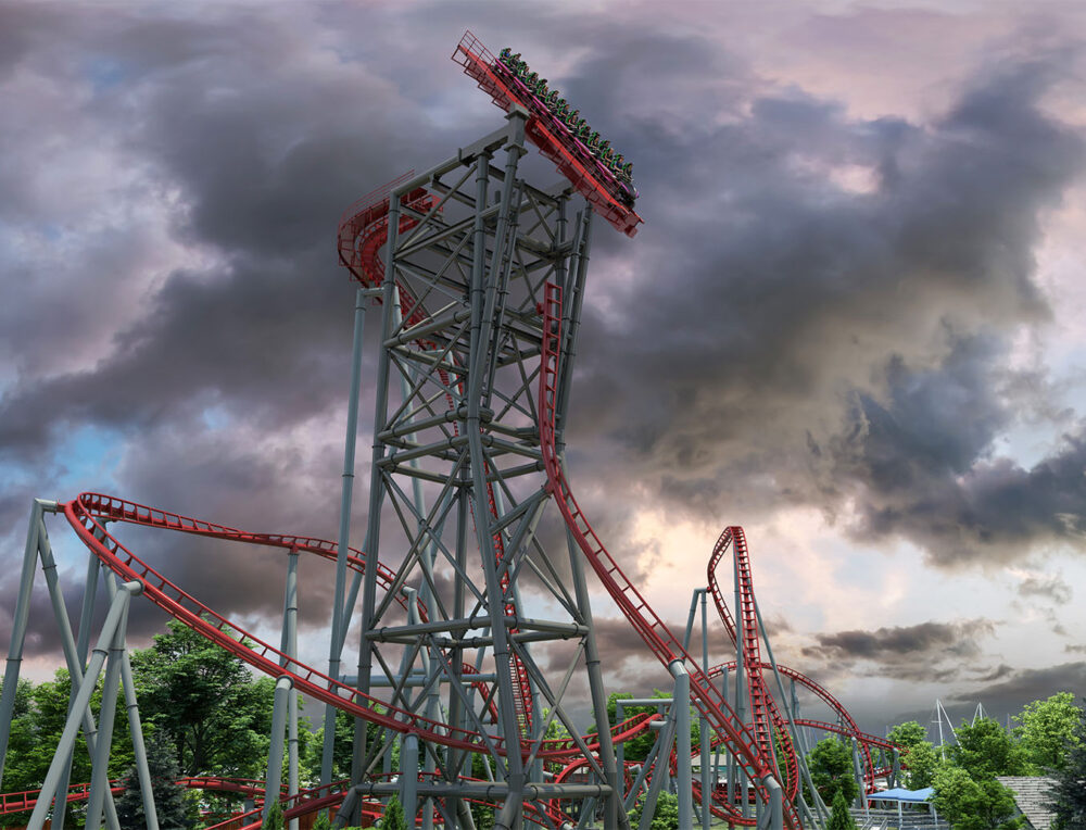 New-for-2025 Cedar Point Tilt Coaster, Siren's Curse